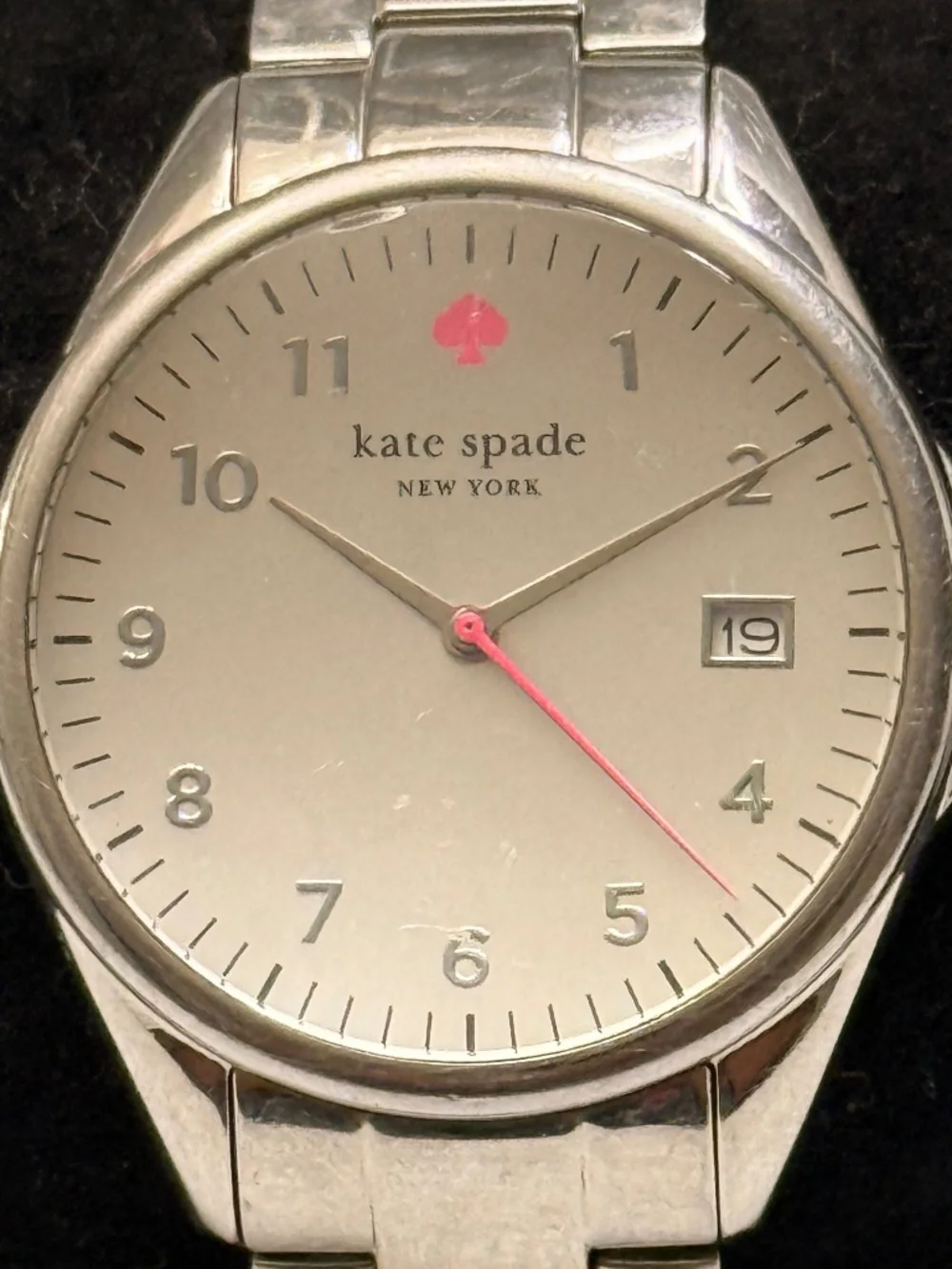 Kate Spade Silver Stainless Steel Link Wrist Watch #22